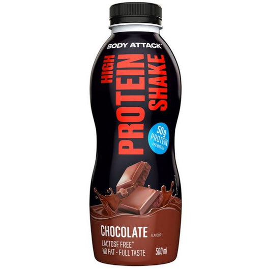 Body Attack HIGH PROTEIN SHAKE - 500ml (inkl. 0.25€ Pfand)