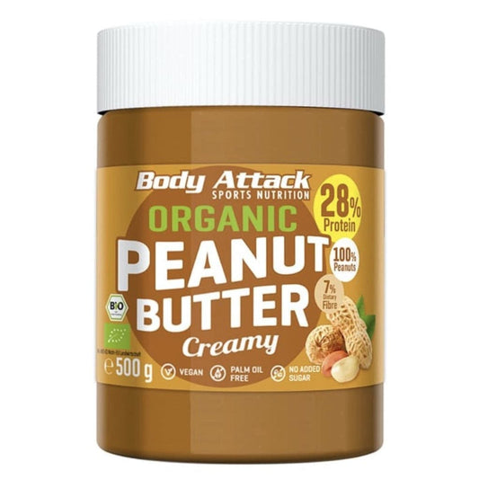 Body Attack Organic Peanut Butter - 500g.
