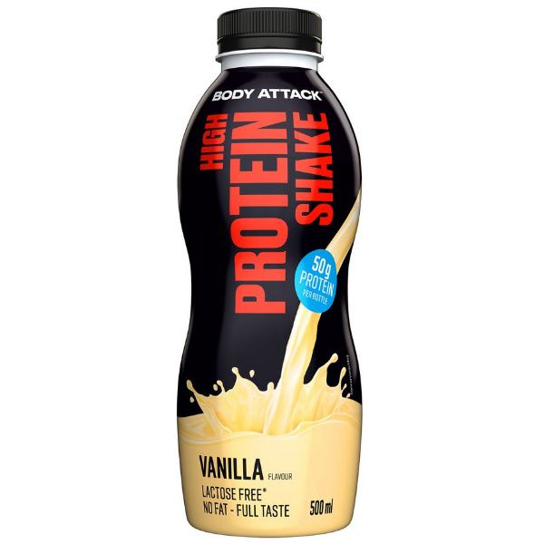 Body Attack HIGH PROTEIN SHAKE - 500ml (inkl. 0.25€ Pfand)