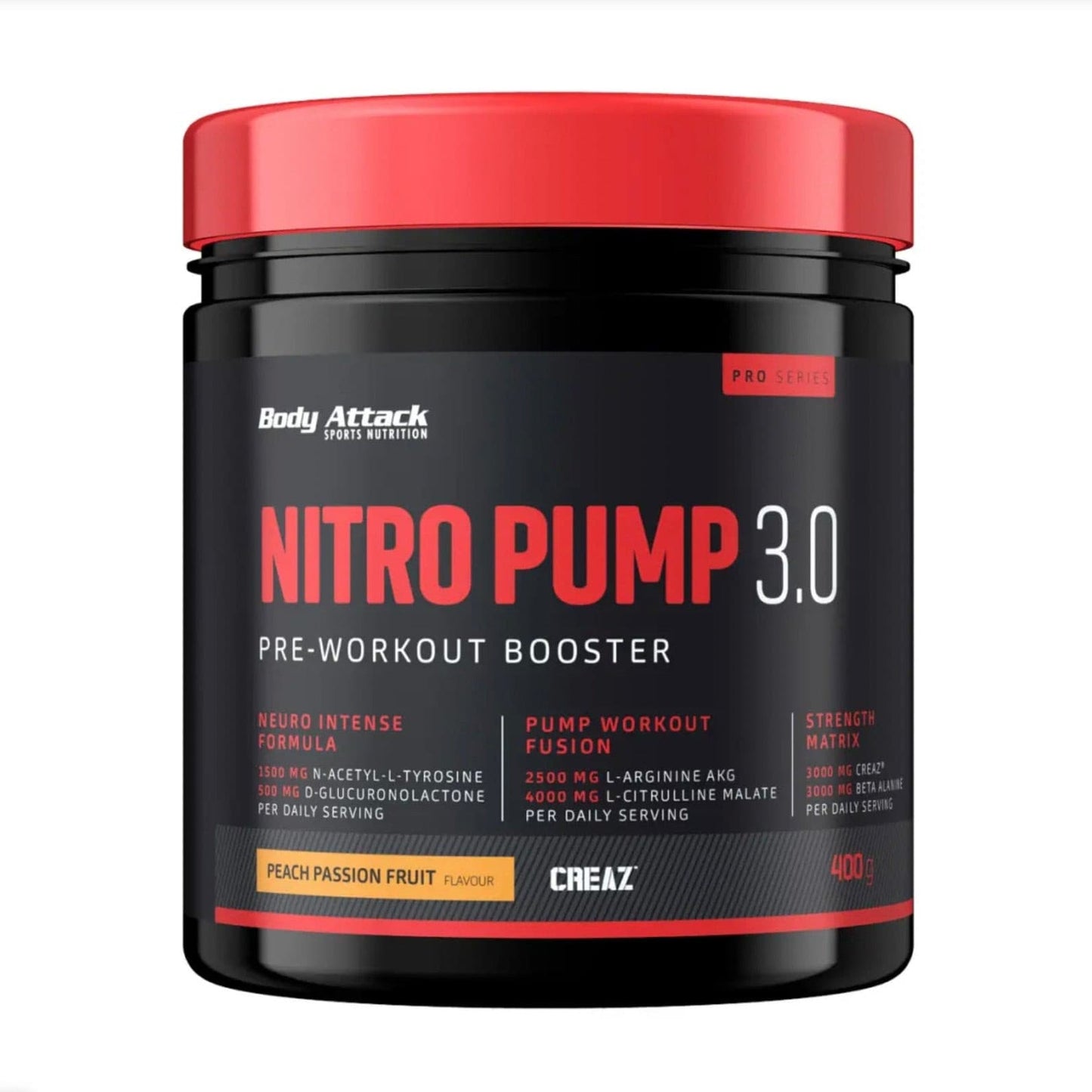 Body Attack Nitro Pump 3.0 Pre Workout Booster - 400g